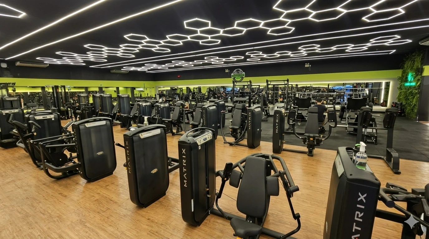 Área de musculação de última geração